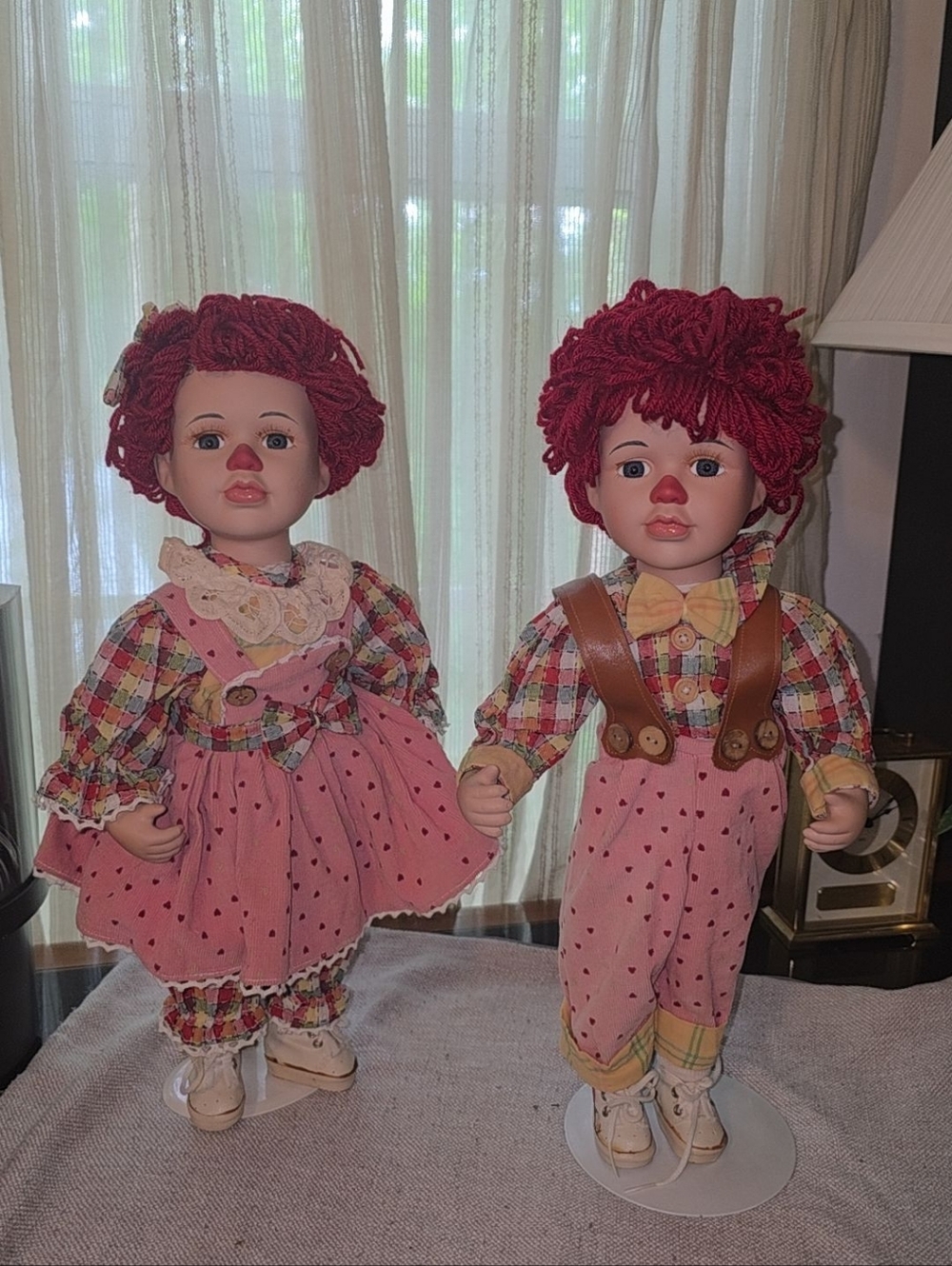 Heirloom Dolls - Porcelain - Duck House Heirloom Raggedy Ann and Andy